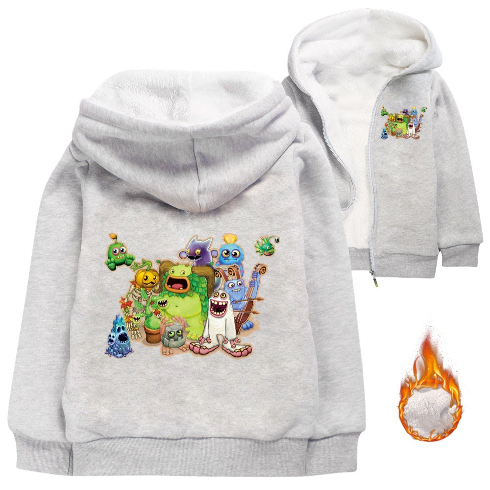 My Singing Monster Pullover Hoodie Sweatshirt Autumn Winter Unisex Sweater Zipper Jacket for Kids Boy Girls
