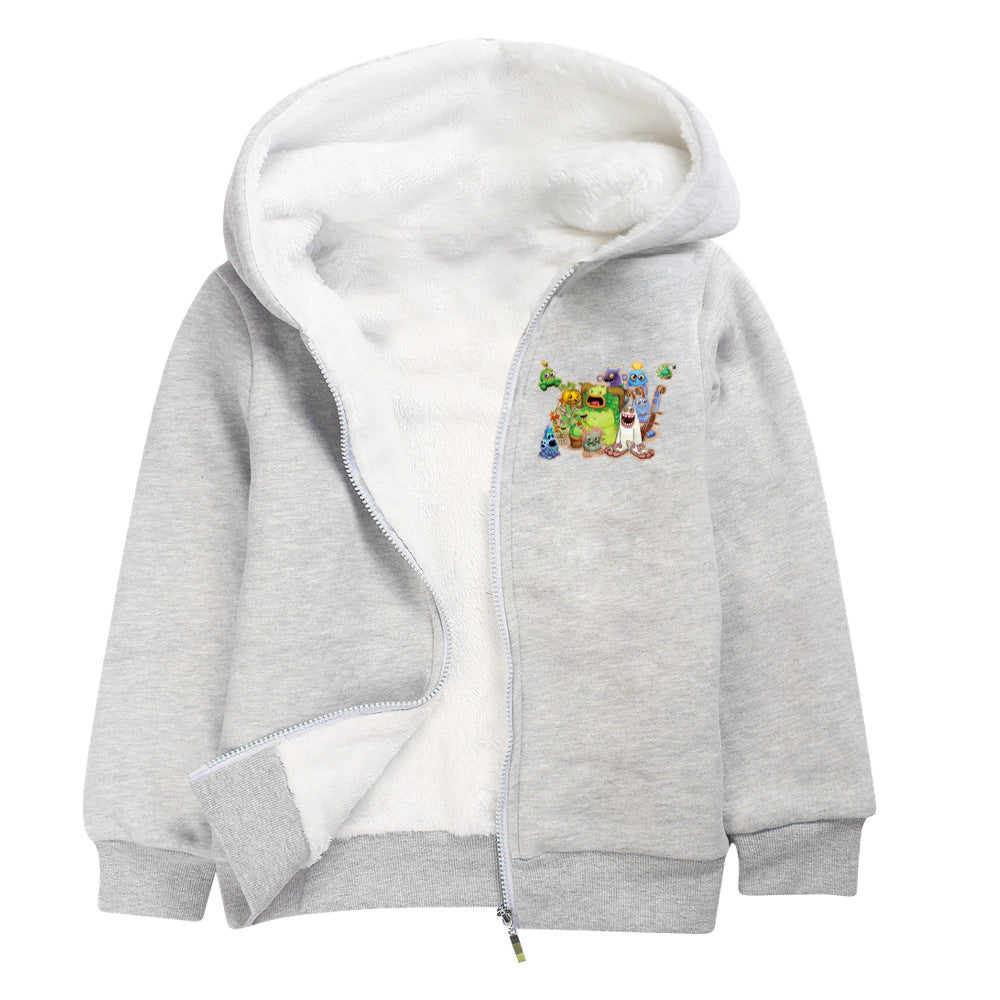 My Singing Monster Pullover Hoodie Sweatshirt Autumn Winter Unisex Sweater Zipper Jacket for Kids Boy Girls