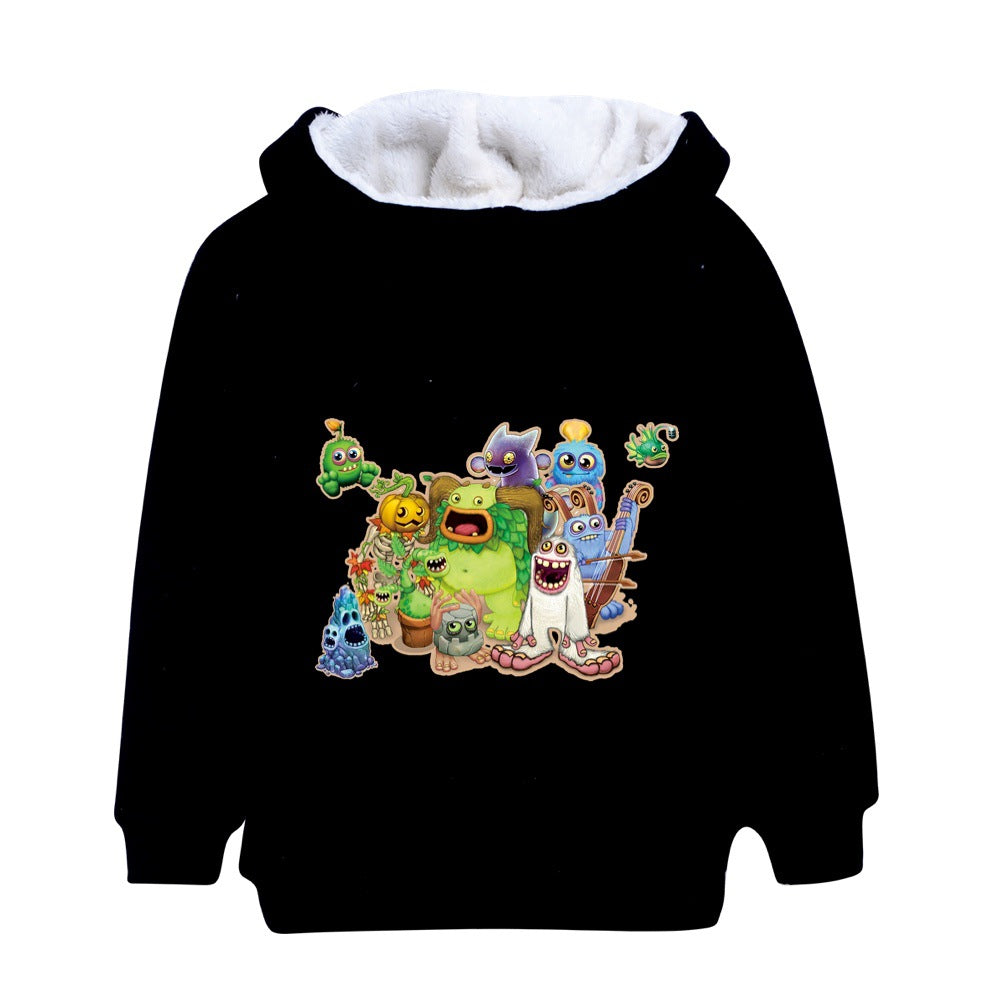 My Singing Monster Pullover Hoodie Sweatshirt Autumn Winter Unisex Sweater Zipper Jacket for Kids Boy Girls