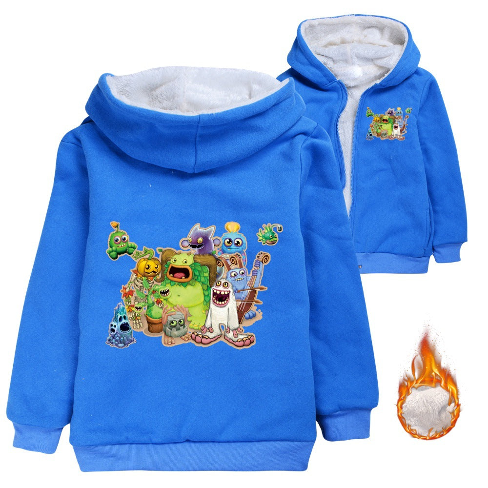 My Singing Monster Pullover Hoodie Sweatshirt Autumn Winter Unisex Sweater Zipper Jacket for Kids Boy Girls