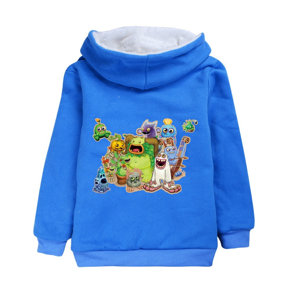 My Singing Monster Pullover Hoodie Sweatshirt Autumn Winter Unisex Sweater Zipper Jacket for Kids Boy Girls