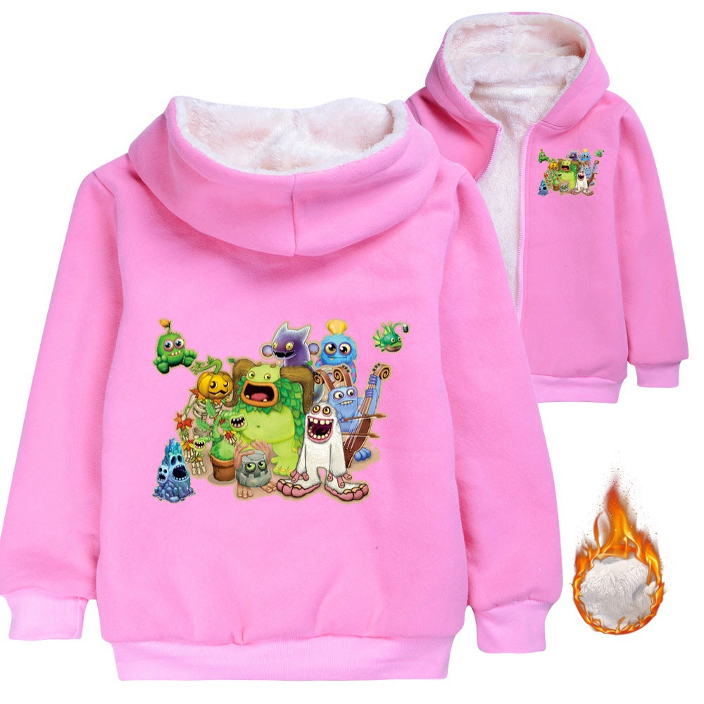 My Singing Monster Pullover Hoodie Sweatshirt Autumn Winter Unisex Sweater Zipper Jacket for Kids Boy Girls