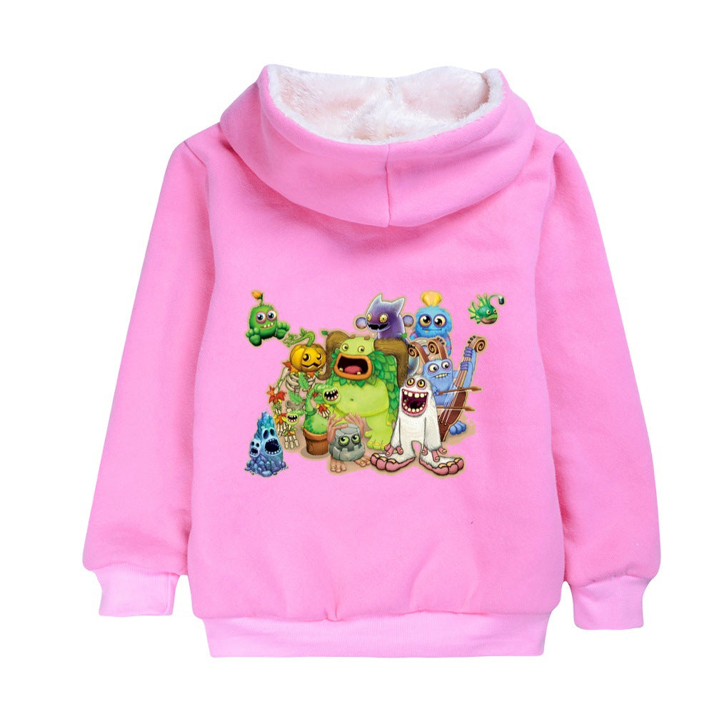 My Singing Monster Pullover Hoodie Sweatshirt Autumn Winter Unisex Sweater Zipper Jacket for Kids Boy Girls