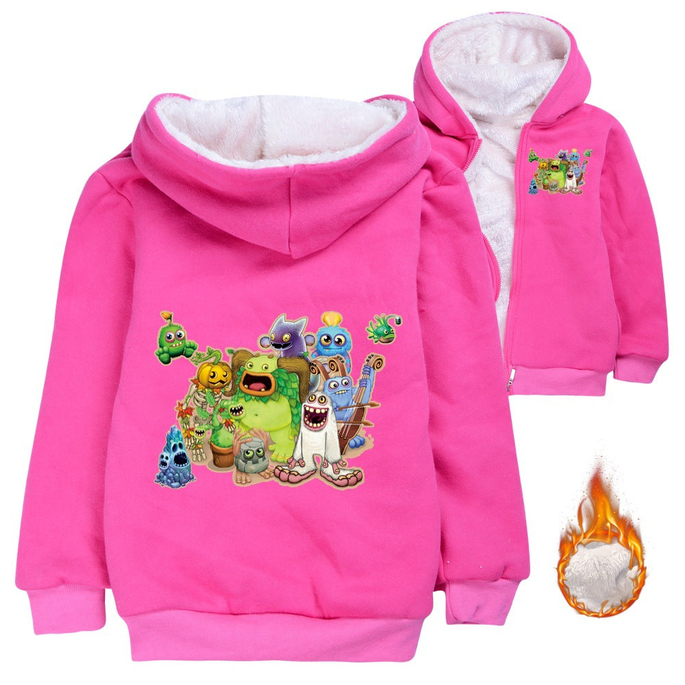 My Singing Monster Pullover Hoodie Sweatshirt Autumn Winter Unisex Sweater Zipper Jacket for Kids Boy Girls