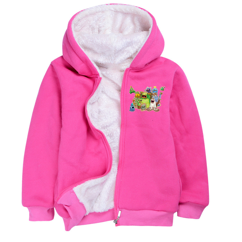 My Singing Monster Pullover Hoodie Sweatshirt Autumn Winter Unisex Sweater Zipper Jacket for Kids Boy Girls