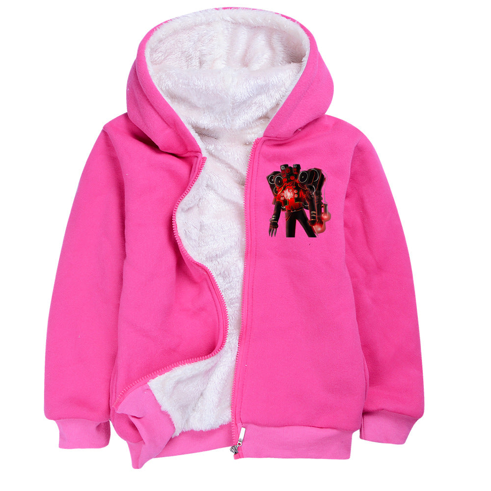 Skibidi Toilet Man Pullover Hoodie Sweatshirt Autumn Winter Unisex Sweater Zipper Jacket for Kids Boy Girls