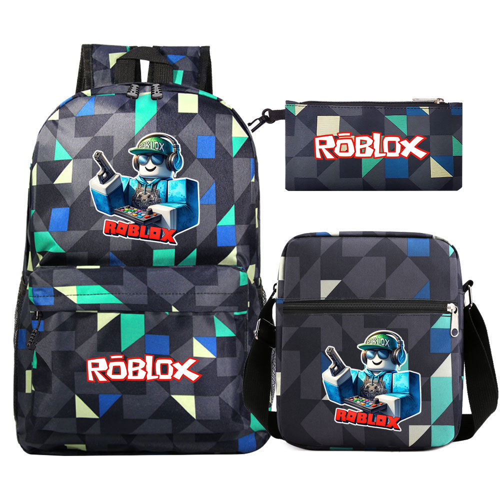 2025 Roblox Game SchoolBag Backpack Shoulder Bag Book Pencil Bags 3pcs Set