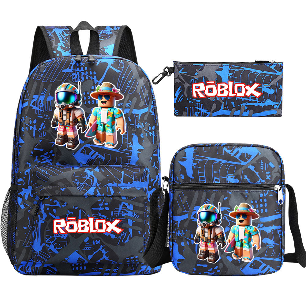 2025 Roblox Game SchoolBag Backpack Shoulder Bag Book Pencil Bags 3pcs Set