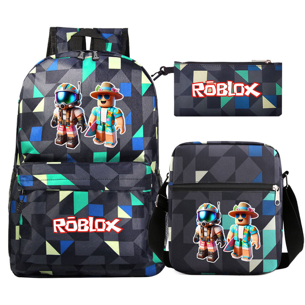 2025 Roblox Game SchoolBag Backpack Shoulder Bag Book Pencil Bags 3pcs Set