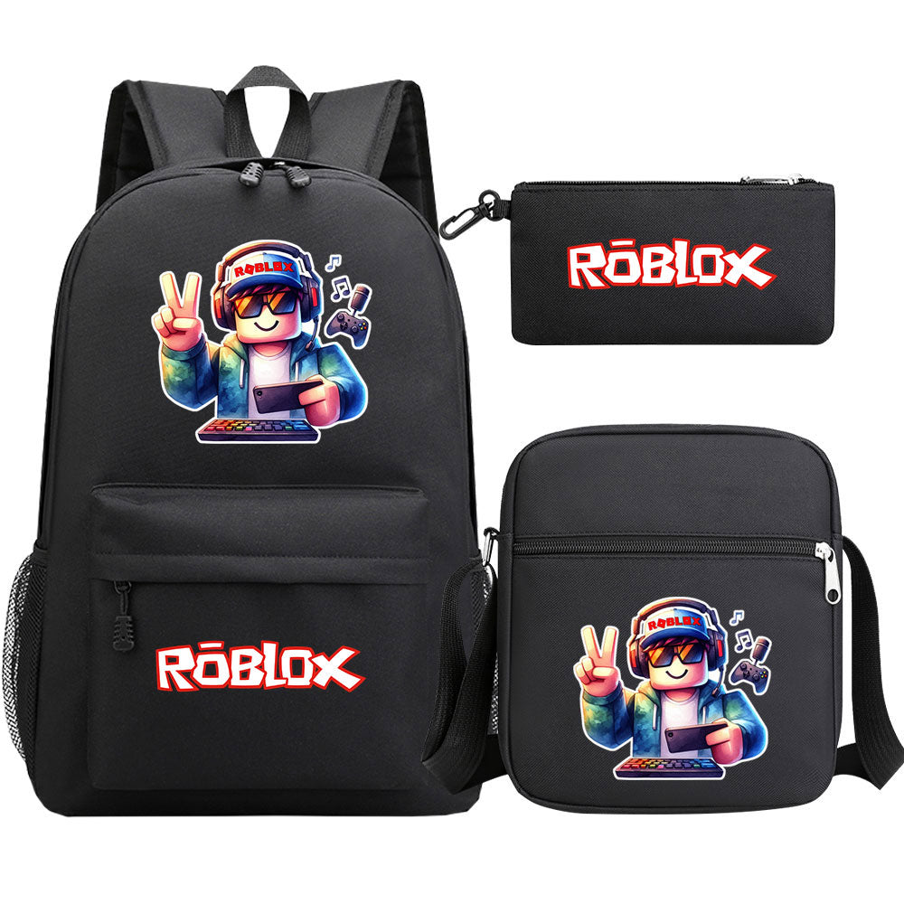 2025 Roblox Game SchoolBag Backpack Shoulder Bag Book Pencil Bags 3pcs Set