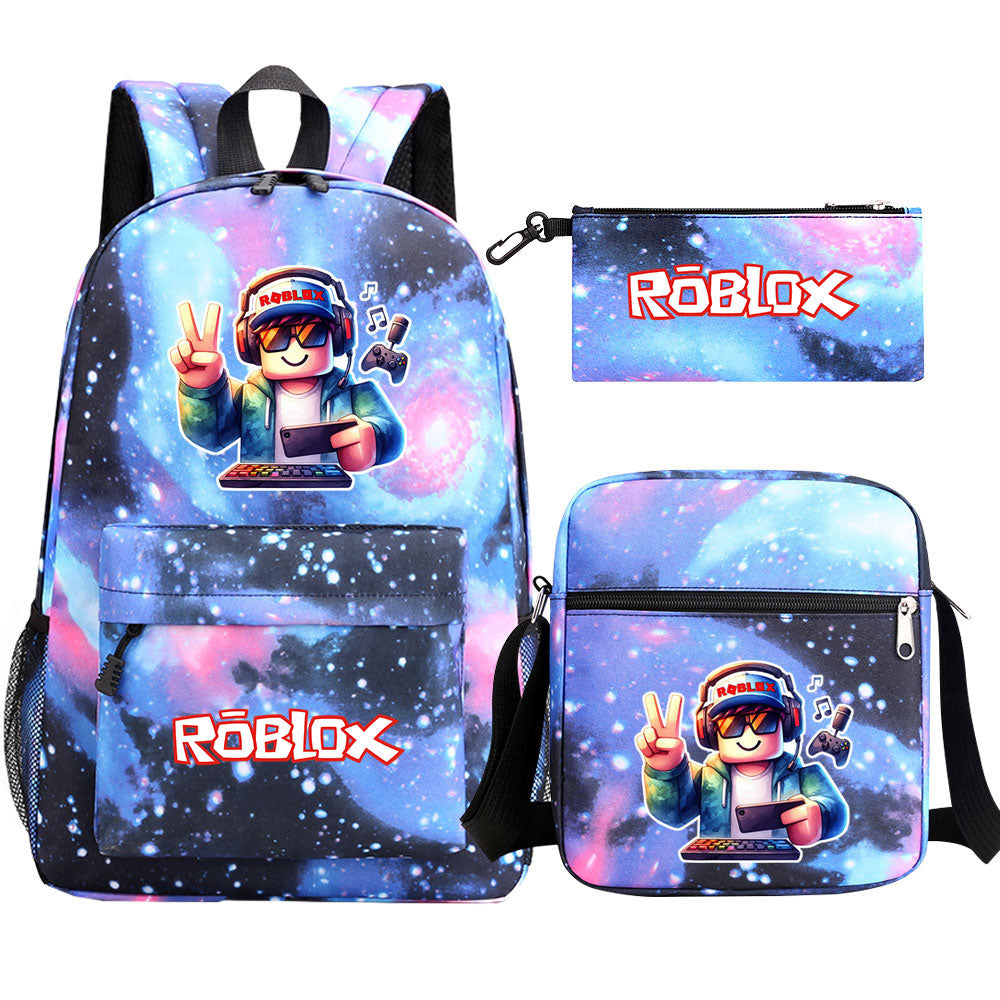 2025 Roblox Game SchoolBag Backpack Shoulder Bag Book Pencil Bags 3pcs Set