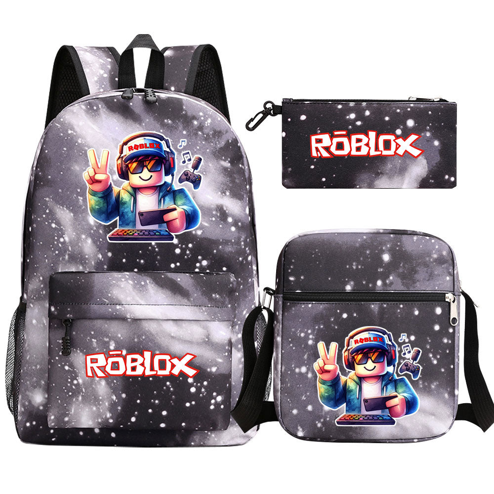 2025 Roblox Game SchoolBag Backpack Shoulder Bag Book Pencil Bags 3pcs Set