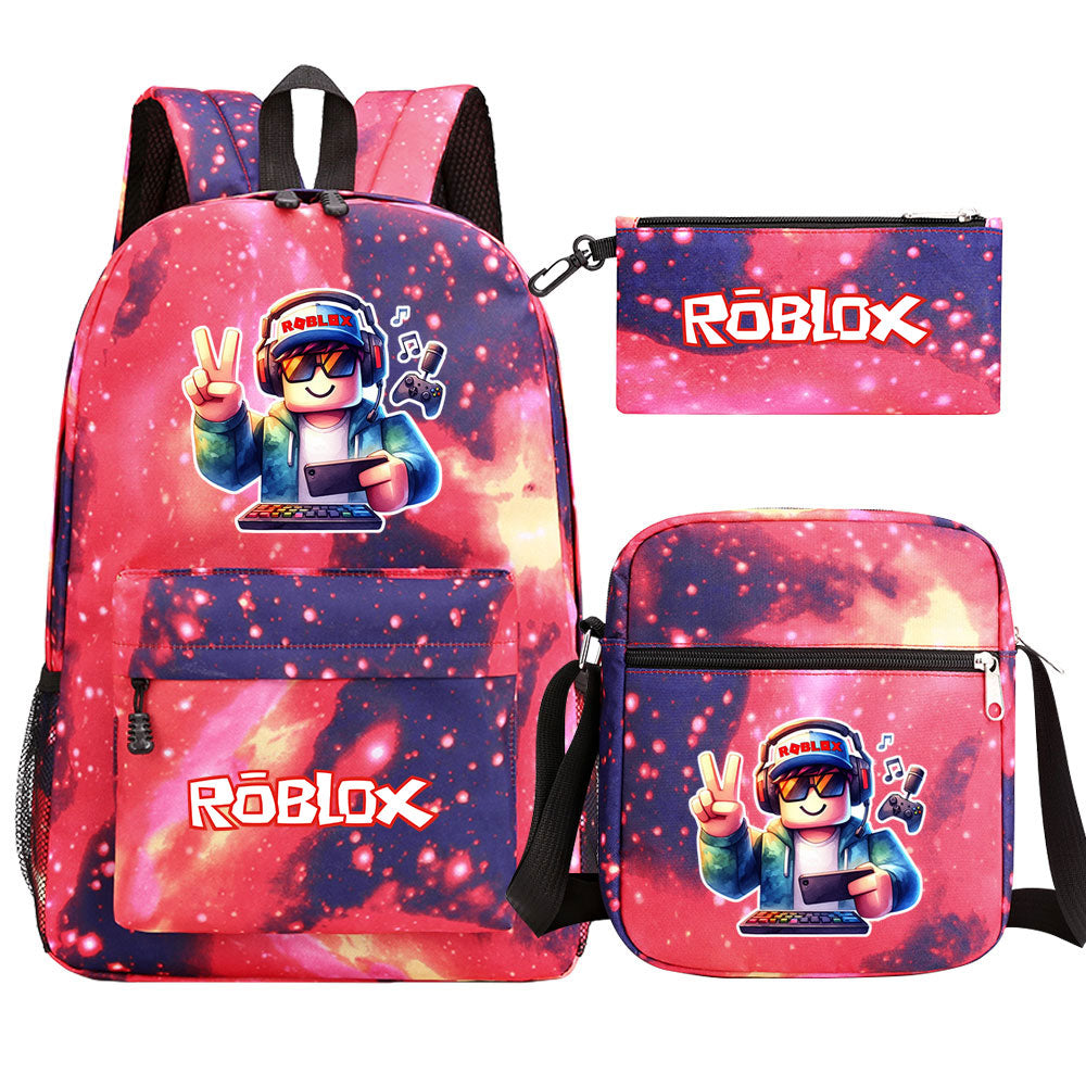 2025 Roblox Game SchoolBag Backpack Shoulder Bag Book Pencil Bags 3pcs Set