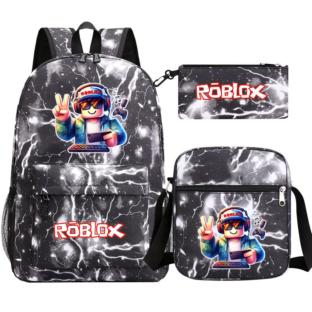 2025 Roblox Game SchoolBag Backpack Shoulder Bag Book Pencil Bags 3pcs Set