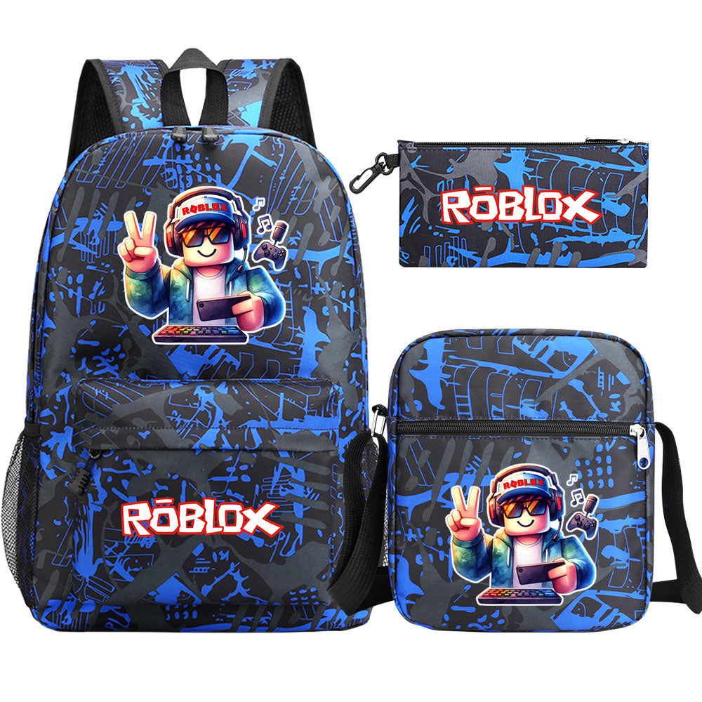 2025 Roblox Game SchoolBag Backpack Shoulder Bag Book Pencil Bags 3pcs Set