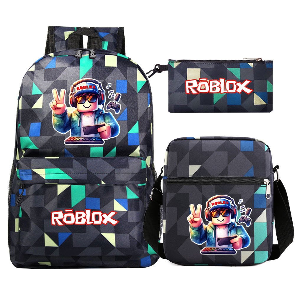 2025 Roblox Game SchoolBag Backpack Shoulder Bag Book Pencil Bags 3pcs Set