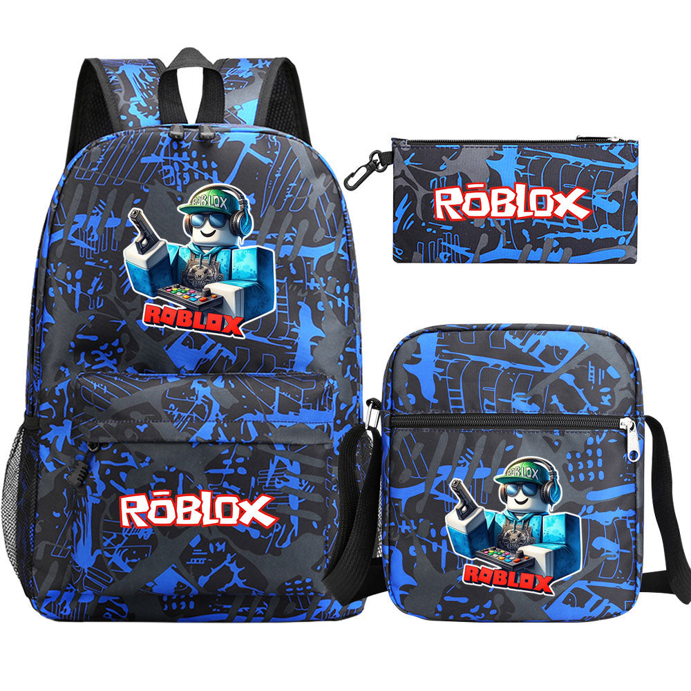 2025 Roblox Game SchoolBag Backpack Shoulder Bag Book Pencil Bags 3pcs Set