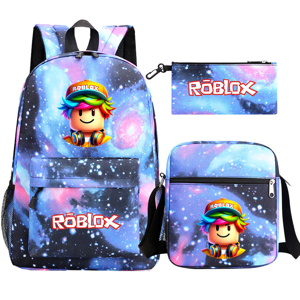 2025 Game Roblox SchoolBag Backpack Shoulder Bag Book Pencil Bags 3pcs Set