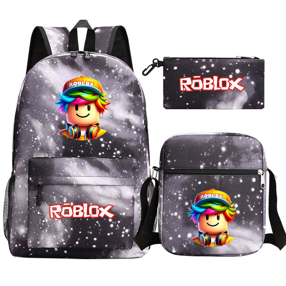 2025 Game Roblox SchoolBag Backpack Shoulder Bag Book Pencil Bags 3pcs Set