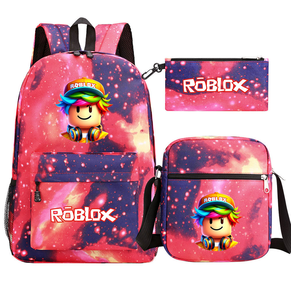 2025 Game Roblox SchoolBag Backpack Shoulder Bag Book Pencil Bags 3pcs Set