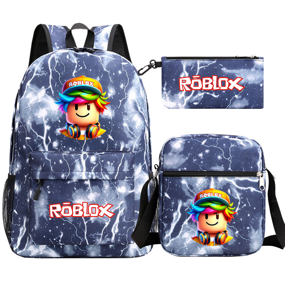 2025 Game Roblox SchoolBag Backpack Shoulder Bag Book Pencil Bags 3pcs Set