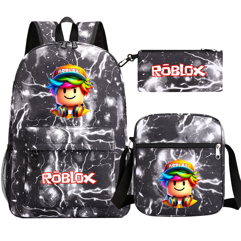 2025 Game Roblox SchoolBag Backpack Shoulder Bag Book Pencil Bags 3pcs Set