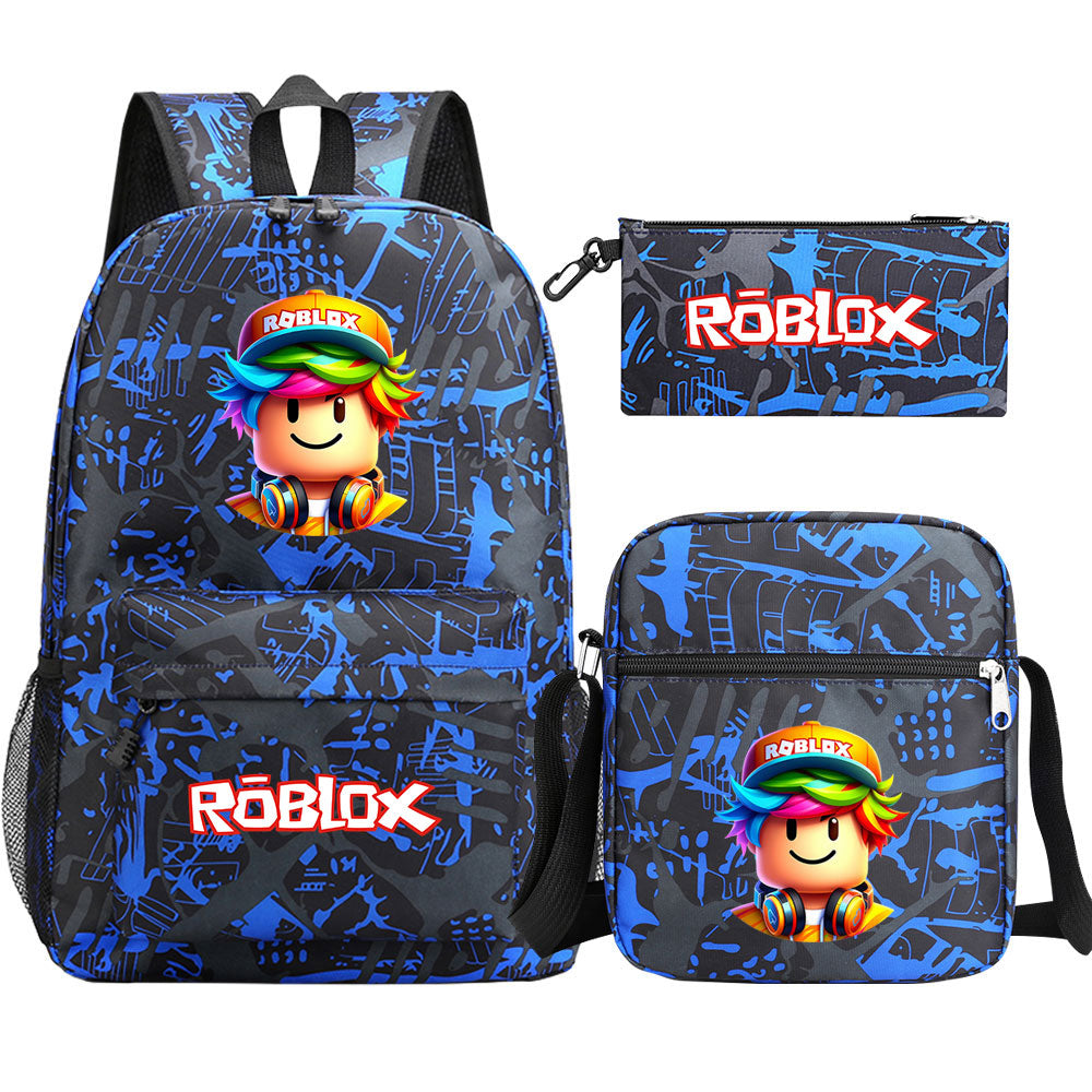 2025 Game Roblox SchoolBag Backpack Shoulder Bag Book Pencil Bags 3pcs Set