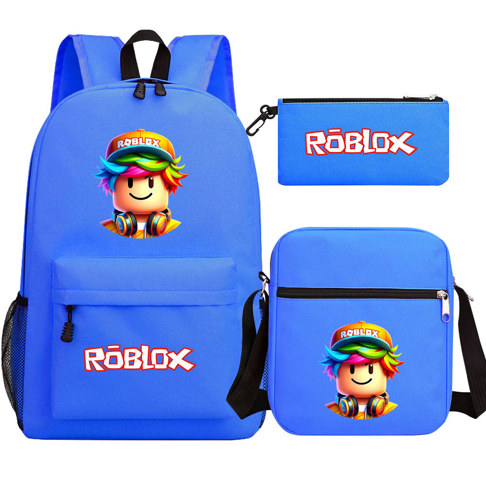 2025 Game Roblox SchoolBag Backpack Shoulder Bag Book Pencil Bags 3pcs Set