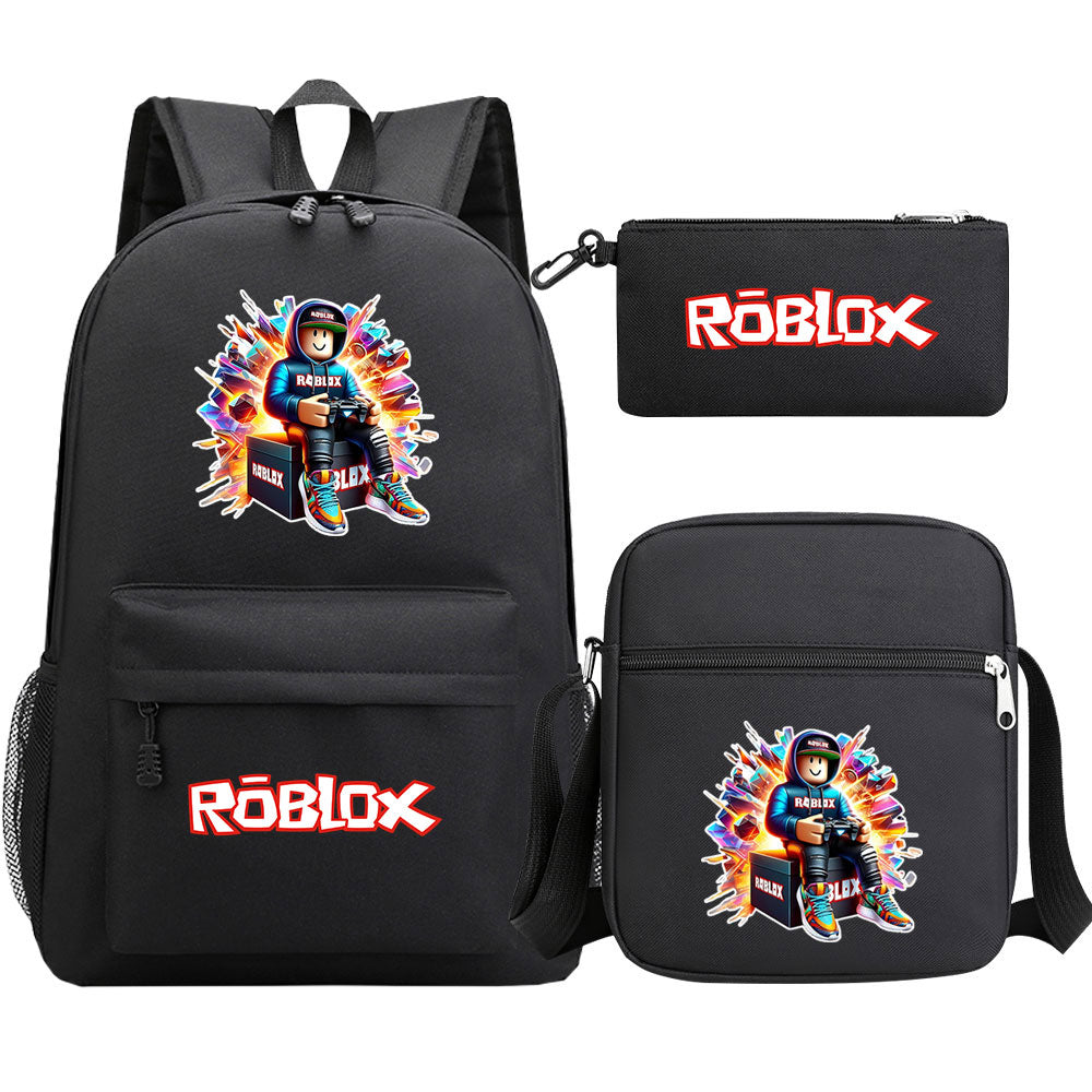 2025 Game Roblox SchoolBag Backpack Shoulder Bag Book Pencil Bags 3pcs Set