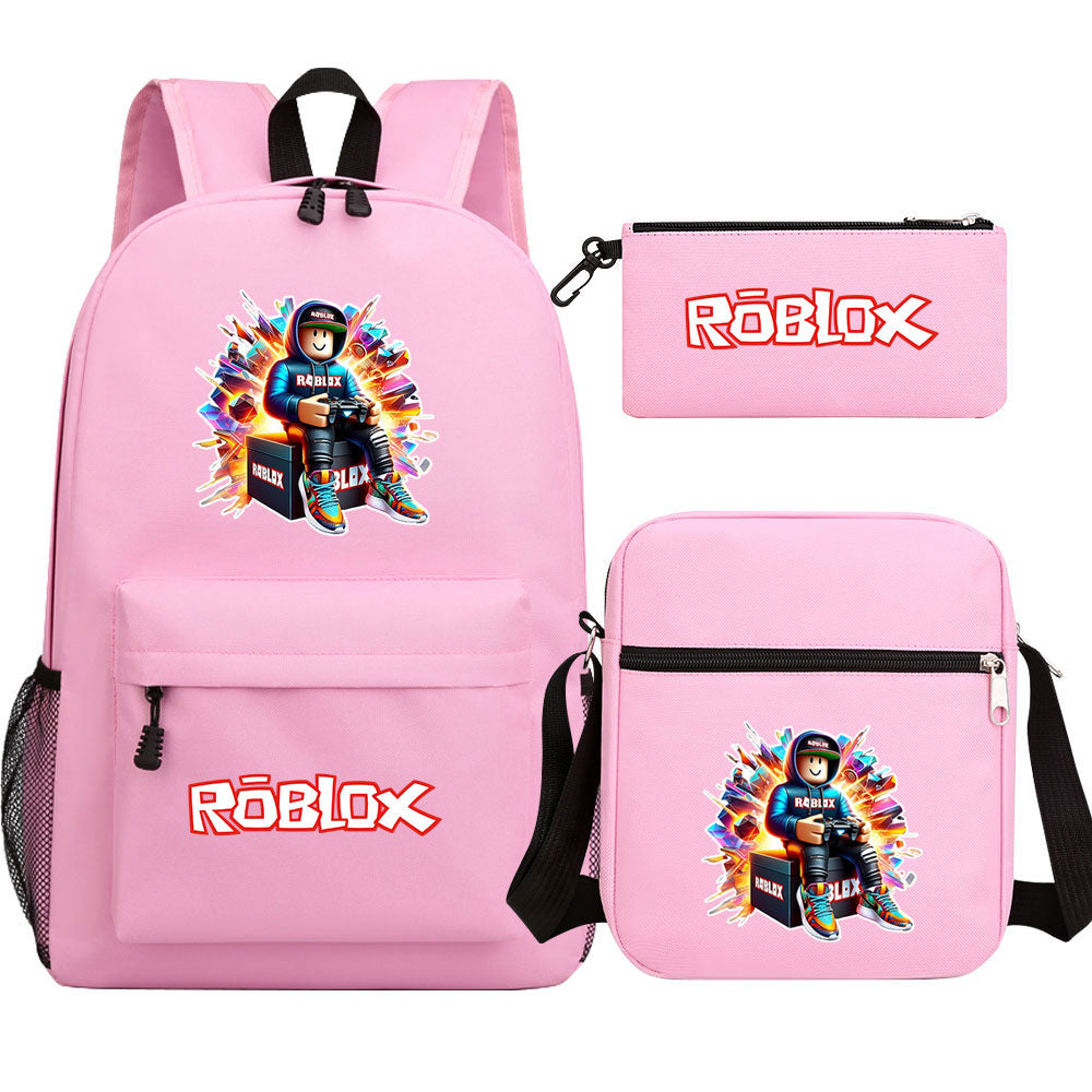 2025 Game Roblox SchoolBag Backpack Shoulder Bag Book Pencil Bags 3pcs Set