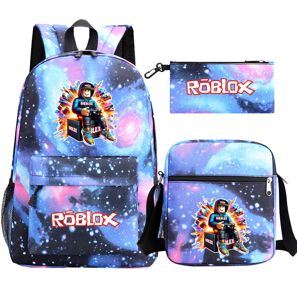 2025 Game Roblox SchoolBag Backpack Shoulder Bag Book Pencil Bags 3pcs Set