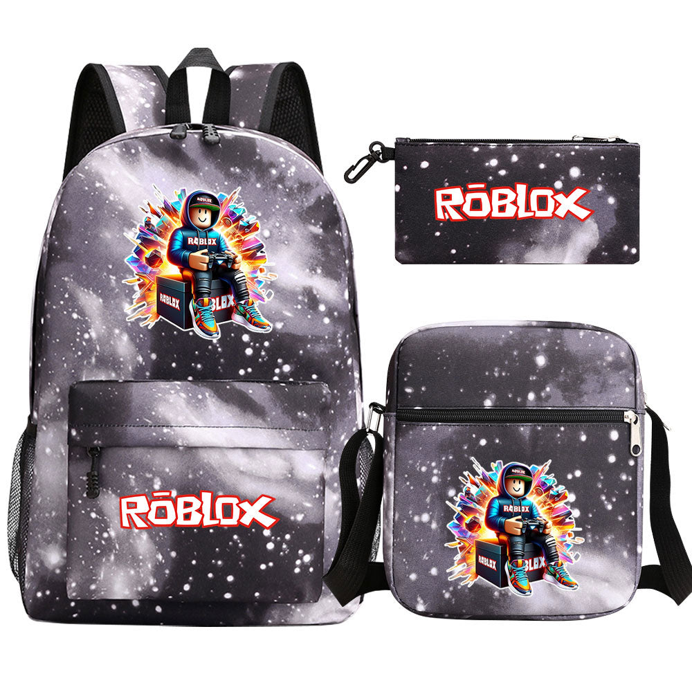 2025 Game Roblox SchoolBag Backpack Shoulder Bag Book Pencil Bags 3pcs Set