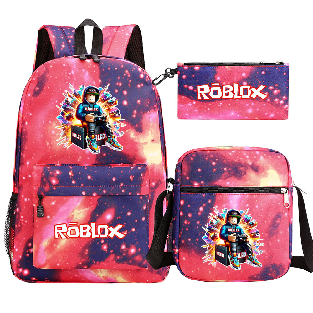 2025 Game Roblox SchoolBag Backpack Shoulder Bag Book Pencil Bags 3pcs Set