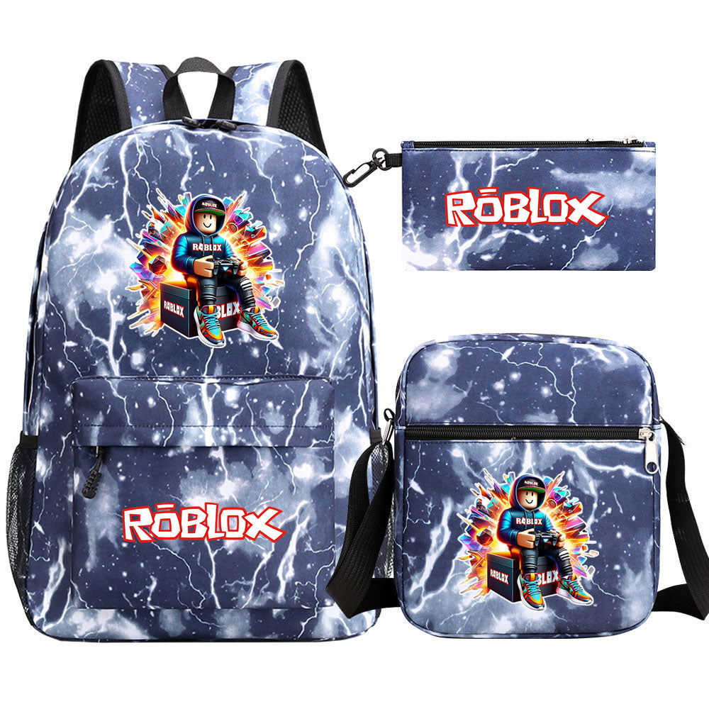 2025 Game Roblox SchoolBag Backpack Shoulder Bag Book Pencil Bags 3pcs Set