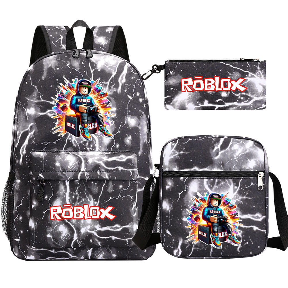2025 Game Roblox SchoolBag Backpack Shoulder Bag Book Pencil Bags 3pcs Set