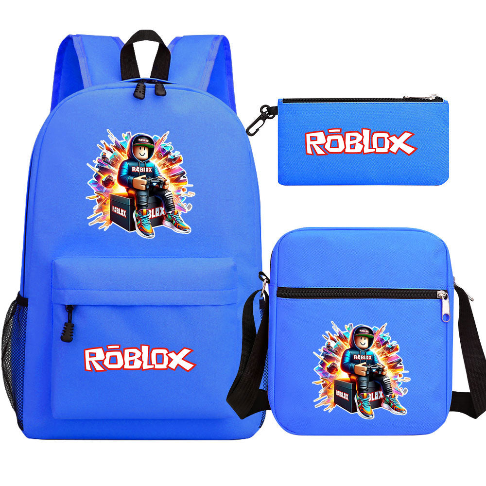 2025 Game Roblox SchoolBag Backpack Shoulder Bag Book Pencil Bags 3pcs Set
