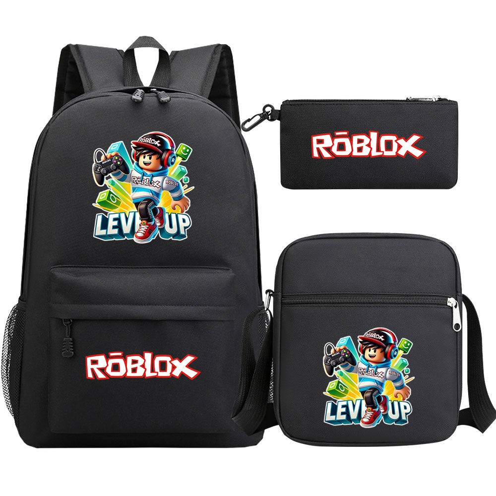 2025 Game Roblox SchoolBag Backpack Shoulder Bag Book Pencil Bags 3pcs Set