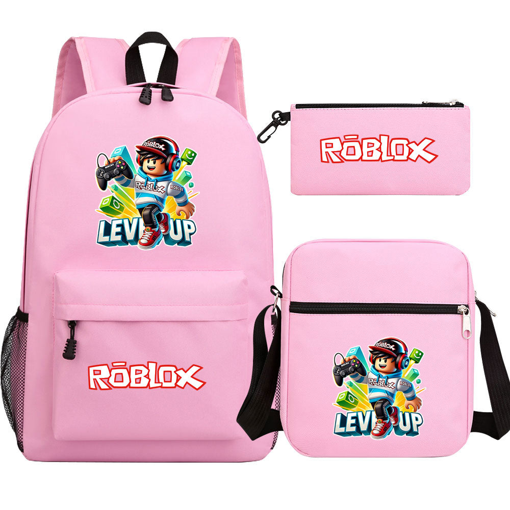 2025 Game Roblox SchoolBag Backpack Shoulder Bag Book Pencil Bags 3pcs Set
