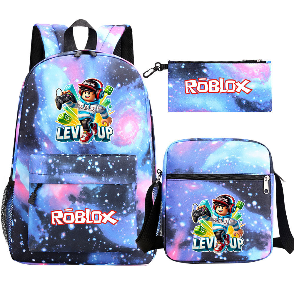 2025 Game Roblox SchoolBag Backpack Shoulder Bag Book Pencil Bags 3pcs Set