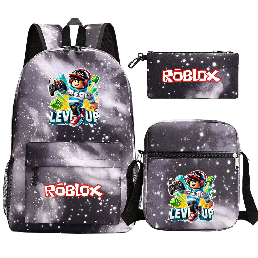 2025 Game Roblox SchoolBag Backpack Shoulder Bag Book Pencil Bags 3pcs Set