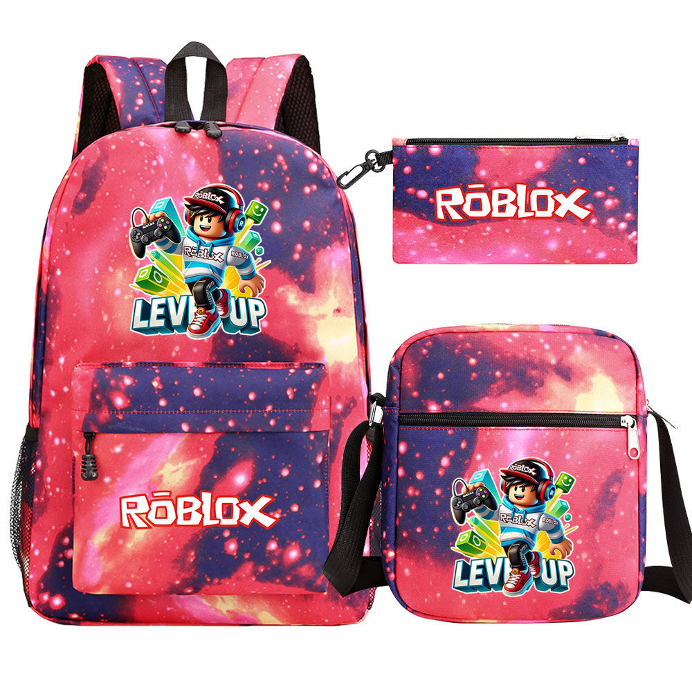 2025 Game Roblox SchoolBag Backpack Shoulder Bag Book Pencil Bags 3pcs Set