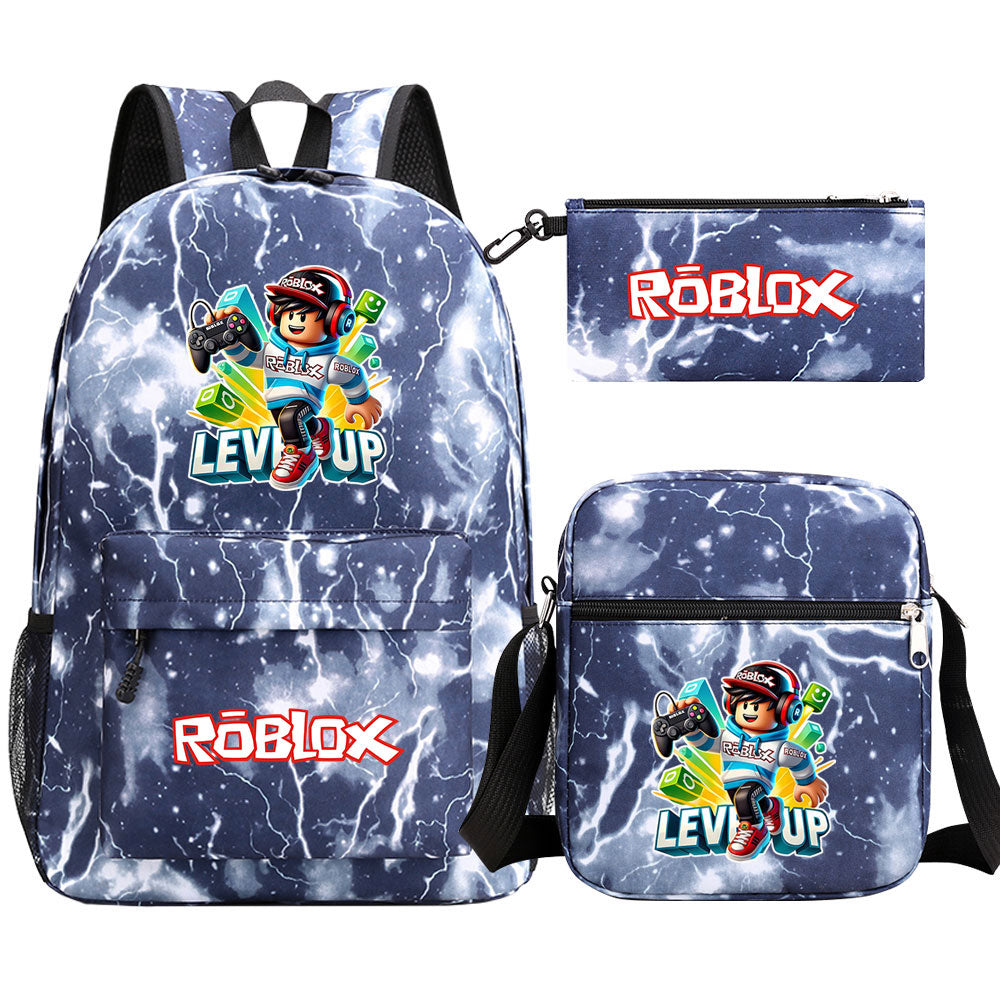 2025 Game Roblox SchoolBag Backpack Shoulder Bag Book Pencil Bags 3pcs Set