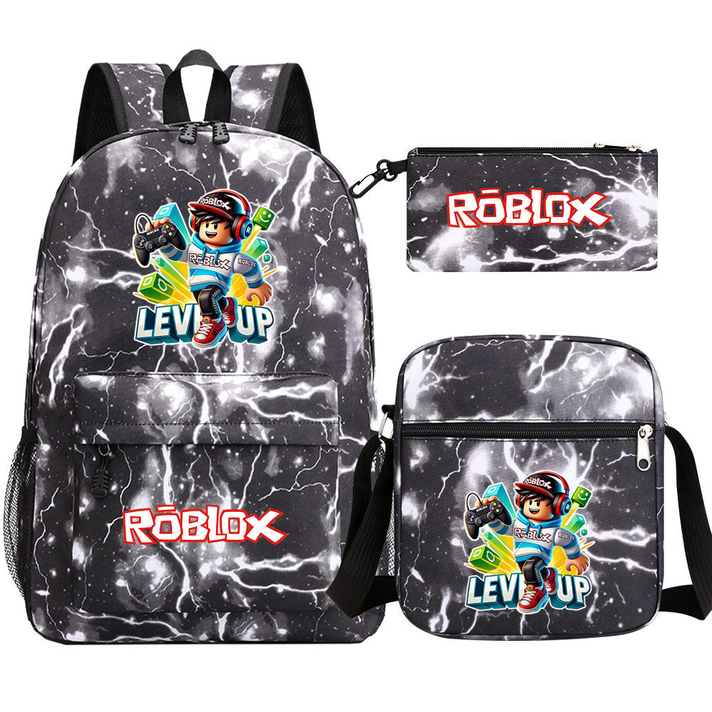 2025 Game Roblox SchoolBag Backpack Shoulder Bag Book Pencil Bags 3pcs Set