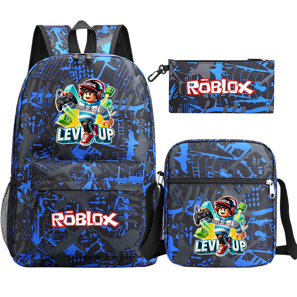 2025 Game Roblox SchoolBag Backpack Shoulder Bag Book Pencil Bags 3pcs Set