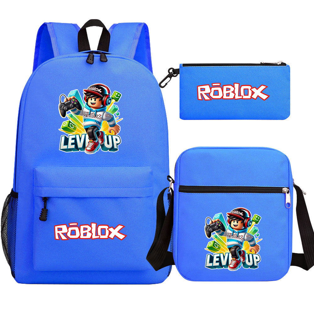 2025 Game Roblox SchoolBag Backpack Shoulder Bag Book Pencil Bags 3pcs Set