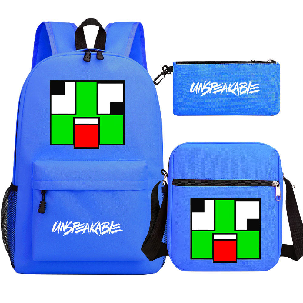 Unspeakable Gaming Frog SchoolBag Backpack Shoulder Bag Book Pencil Bags 3pcs Set