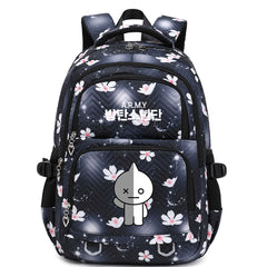 KPOP BTS VAN Waterproof Backpacks Kids School Bags Teenagers Backpack
