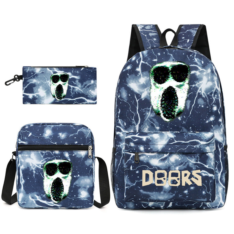 Roblox Doors SchoolBag Backpack Shoulder Bag Book Pencil Bags  3pcs Set