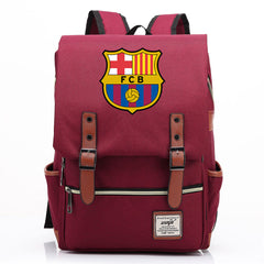 Barcelona Football Club Canvas Travel Backpack School Book Bag