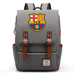 Barcelona Football Club Canvas Travel Backpack School Book Bag